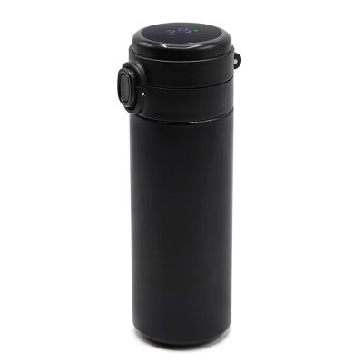 Термос Awangarda c дисплеем, черный-0