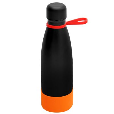 Термобутылка герметичная вакуумная Olivia To Go, чёрный/красный/оранжевый-0