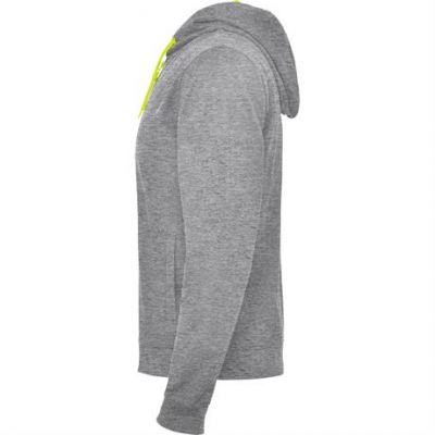 Толстовка FUJI мужская, HEATHER GREY/FLUOR YELLOW XL-2