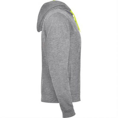 Толстовка FUJI мужская, HEATHER GREY/FLUOR YELLOW XL-3