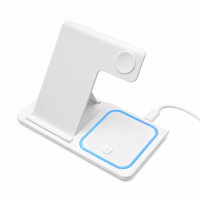 Беспроводное мультизарядное устройство Syntra 15W (3в1), белый-0