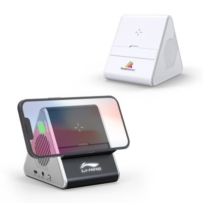 Колонка Dorn с беспроводной зарядкой, белый-1