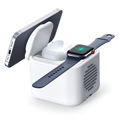 Беспроводная колонка 5W с беспроводным зарядным 15W Powerbox ,белый-1