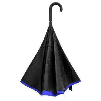 Зонт-трость наоборот Shifter, черно-синий-1