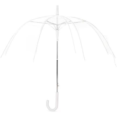 Зонт-трость Klar с прозрачным куполом, белый-2