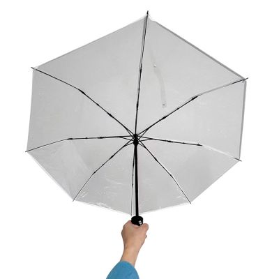 Автоматический противоштормовой зонт Transparent, прозрачный-1