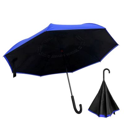 Зонт-трость наоборот Shifter, черно-синий-0