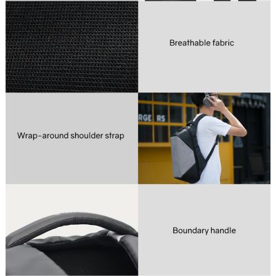 Рюкзак KORIN ClickPack 46х34х16 см, черный/серый-13