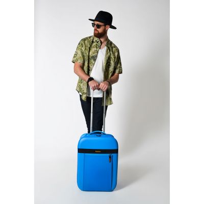 Чемодан складной Rollink Aura 55x40x20 см, 2 колеса, синий-14