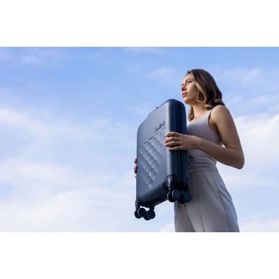 Чемодан складной Rollink Vega 360 55x40x20 см, 4 колеса, серо-синий-14