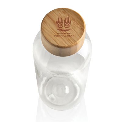 Бутылка для воды из rPET (стандарт GRS) с крышкой из бамбука FSC®-5