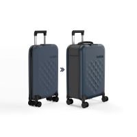 Чемодан складной Rollink Vega 360 55x40x20 см, 4 колеса, серо-синий