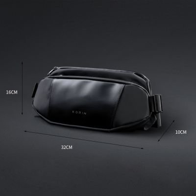 Наплечная сумка KORIN FlipSling 32х16х10 см, черная-18