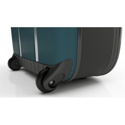 Чемодан складной Rollink Vega II 55x40x20 см, 2 колеса, сине-зеленый-10
