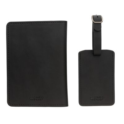 Обложка на паспорт с багажной биркой Swiss Peak из переработанного полиуретана GRS-2