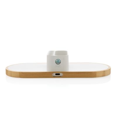 Док-станция Ontario 2-в-1 с органайзером из переработанного пластика RCS, 10 Вт-3