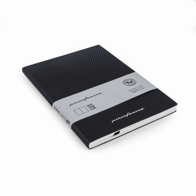 Блокнот линованный Pininfarina из каменной бумаги в мягкой обложке, А5, черный-0