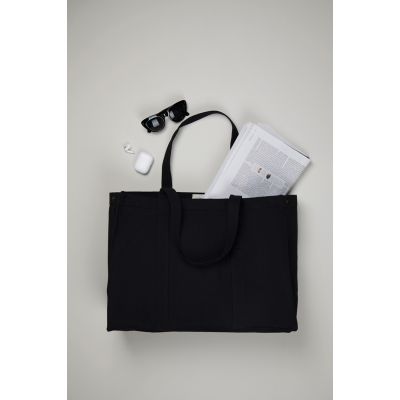 Большая сумка-шоппер VINGA Hilo из переработанного неокрашенного канваса AWARE™, 400 г/м²-3