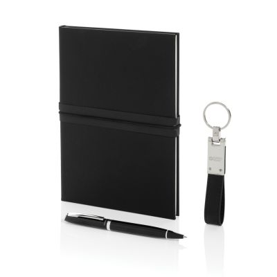 Блокнот Swiss Peak в комплекте с ручкой и брелком-0