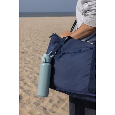 Спортивная бутылка Via из переработанной стали RCS с карабином, 600 мл-11