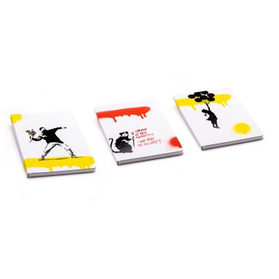 Блокнот линованный Pininfarina Banksy Улетающая девочка из каменной бумаги, А5-6