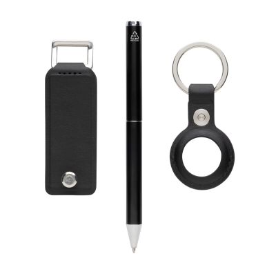 Чехол для ключей с ручкой в комплекте Swiss Peak Tula из переработанного полиуретана RCS-5