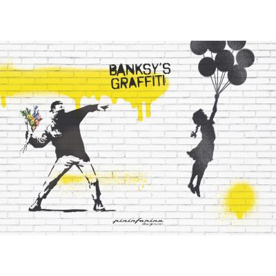 Блокнот линованный Pininfarina Banksy Метатель цветов из каменной бумаги, А5-9