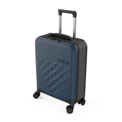 Чемодан складной Rollink Vega 360 55x40x20 см, 4 колеса, серо-синий-5