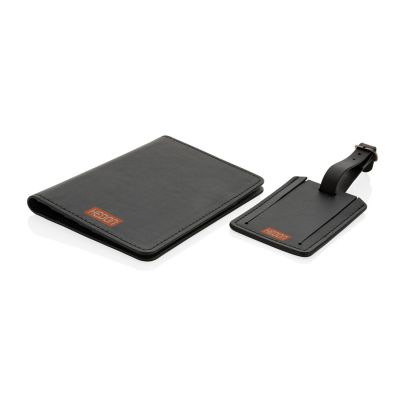 Обложка на паспорт с багажной биркой Swiss Peak из переработанного полиуретана GRS-3