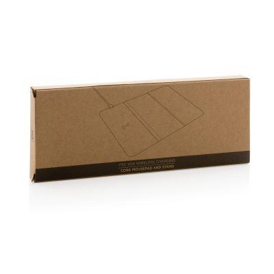 Коврик для мыши Cork с функцией беспроводной зарядки и подставки для телефона, 10 Вт-9