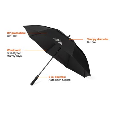 Зонт-трость антишторм Nordic Drift Trail AWARE™ RPET, UPF 50+, d135-140 см-6