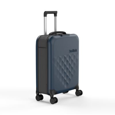 Чемодан складной Rollink Vega 360 55x40x20 см, 4 колеса, серо-синий-2