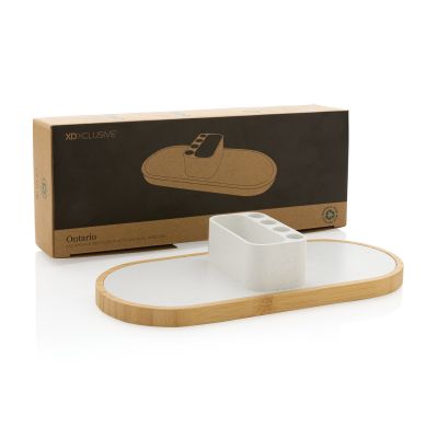 Док-станция Ontario 2-в-1 с органайзером из переработанного пластика RCS, 10 Вт-8