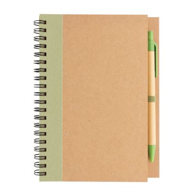 Блокнот на спирали Kraft с ручкой-2