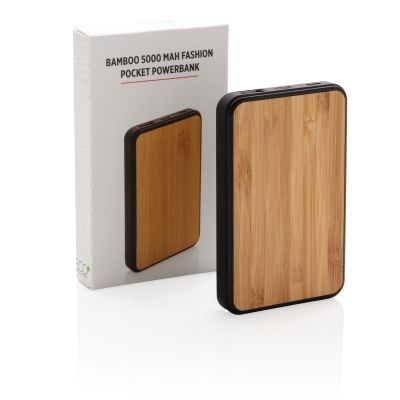 Бамбуковый карманный внешний аккумулятор Fashion, 5000 mAh-10