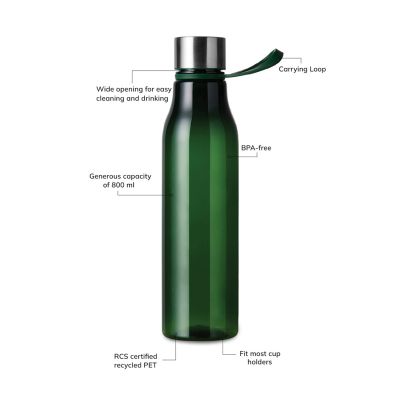 Бутылка для воды VINGA Lean из rPET RCS, 800 мл-3
