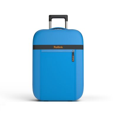 Чемодан складной Rollink Aura 55x40x20 см, 2 колеса, синий-3