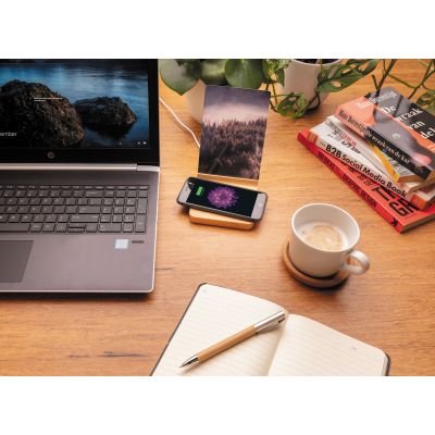 Док-станция для беспроводной зарядки с фоторамкой Bamboo, 5 Вт-6