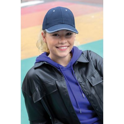 Контрастная бейсболка Impact из переработанного хлопка AWARE™, 6 клиньев, 280 г/м2-9