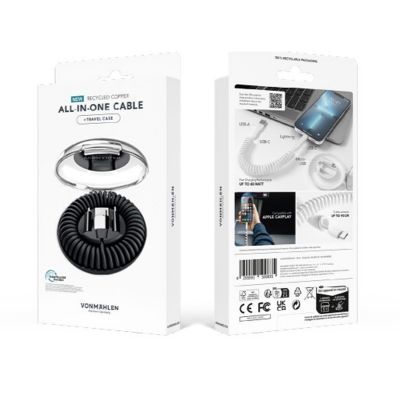 Кабель VONMAHLEN allroundo® eco 6 в 1 с быстрой зарядкой, 90 см-0
