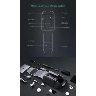 Рюкзак KORIN FlipPack 47х30х17 см, зеленый/черный-16