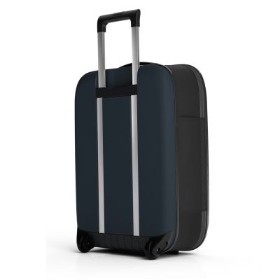 Чемодан складной Rollink Vega II 55x40x20 см, 2 колеса, серо-синий-6