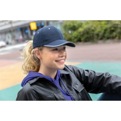 Контрастная бейсболка Impact из переработанного хлопка AWARE™, 6 клиньев, 280 г/м2-10