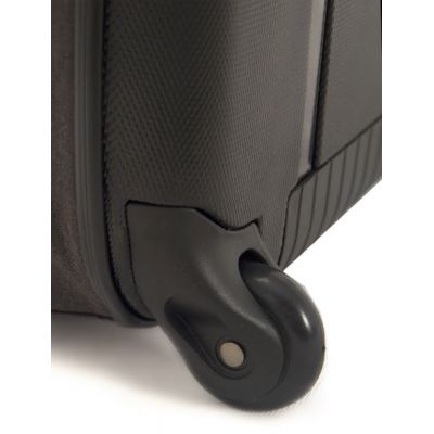 Чемодан складной Rollink Earth 55x40x20 см, 2 колеса, черный/зеленый-11