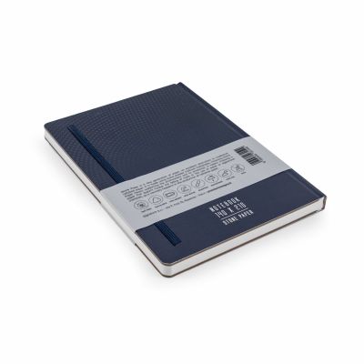 Блокнот линованный Pininfarina из каменной бумаги в твердой обложке, А5, синий-1