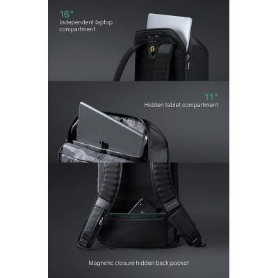 Рюкзак KORIN FlipPack 47х30х17 см, черный-12