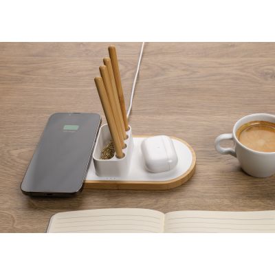 Док-станция Ontario 2-в-1 с органайзером из переработанного пластика RCS, 10 Вт-7