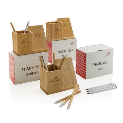 Беспроводная бамбуковая док-станция Calgary, 10 Вт-8