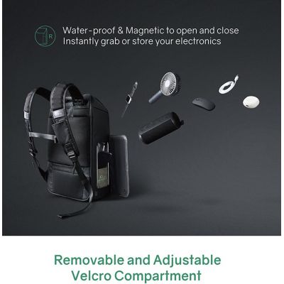 Рюкзак KORIN FlipPack 47х30х17 см, зеленый/черный-15