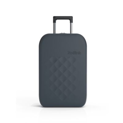 Чемодан складной Rollink Vega II 55x40x20 см, 2 колеса, серо-синий-4